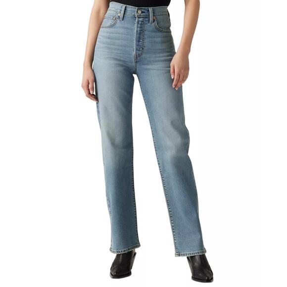 Levi's Denim - Levi's Womens Ribcage Straight Jeans 25x32 0 Blue Ringing Bells 79078-0017 NWT